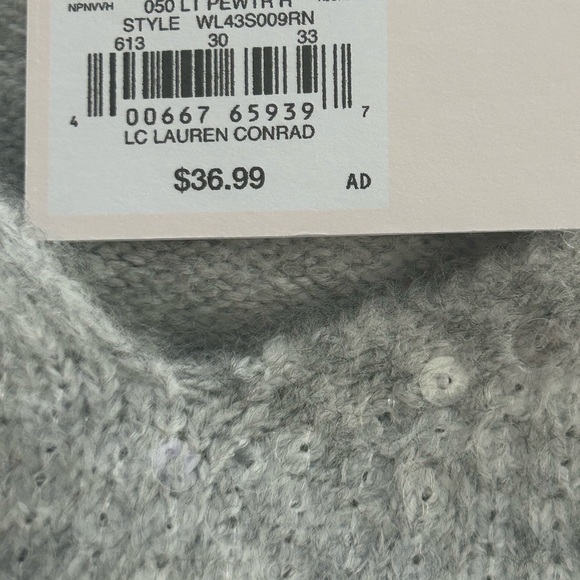 NWT | LC Lauren Conrad | Knitted Sequin Holiday Sweater sleeveless  Sz XL $37 - Picture 4 of 4